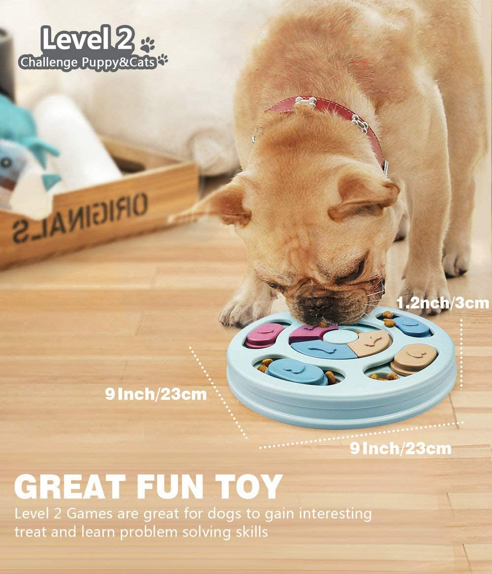 Dog Puzzle Toys, Interactive Dogs Game, Pets Enrichment Toys for Puppy Mentally Stimulating Feeding Dispenser Dog Treat Puzzle Feeder for Small,Medium and & Large Dogs Brain Training